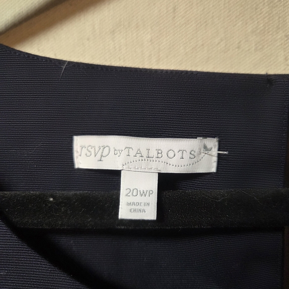 Talbots Navy Blouse with Colorful Embellishments - Picture 2 of 2